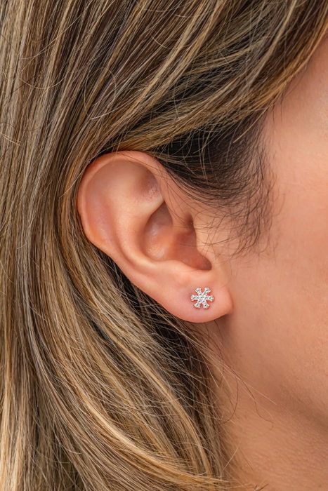 Heliophilia Silver Pendientes de Plata de Ley 925 con Baño de Oro Rosa y Circón
